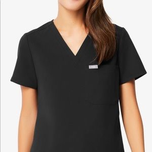 Figs Catarina One Pocket Black Scrub Top XL
